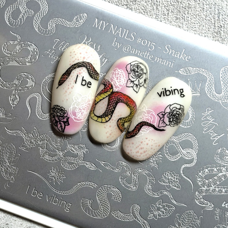 XMQ NAIL ART PLATAS STAMPING D - Snake Plant reseña y precio