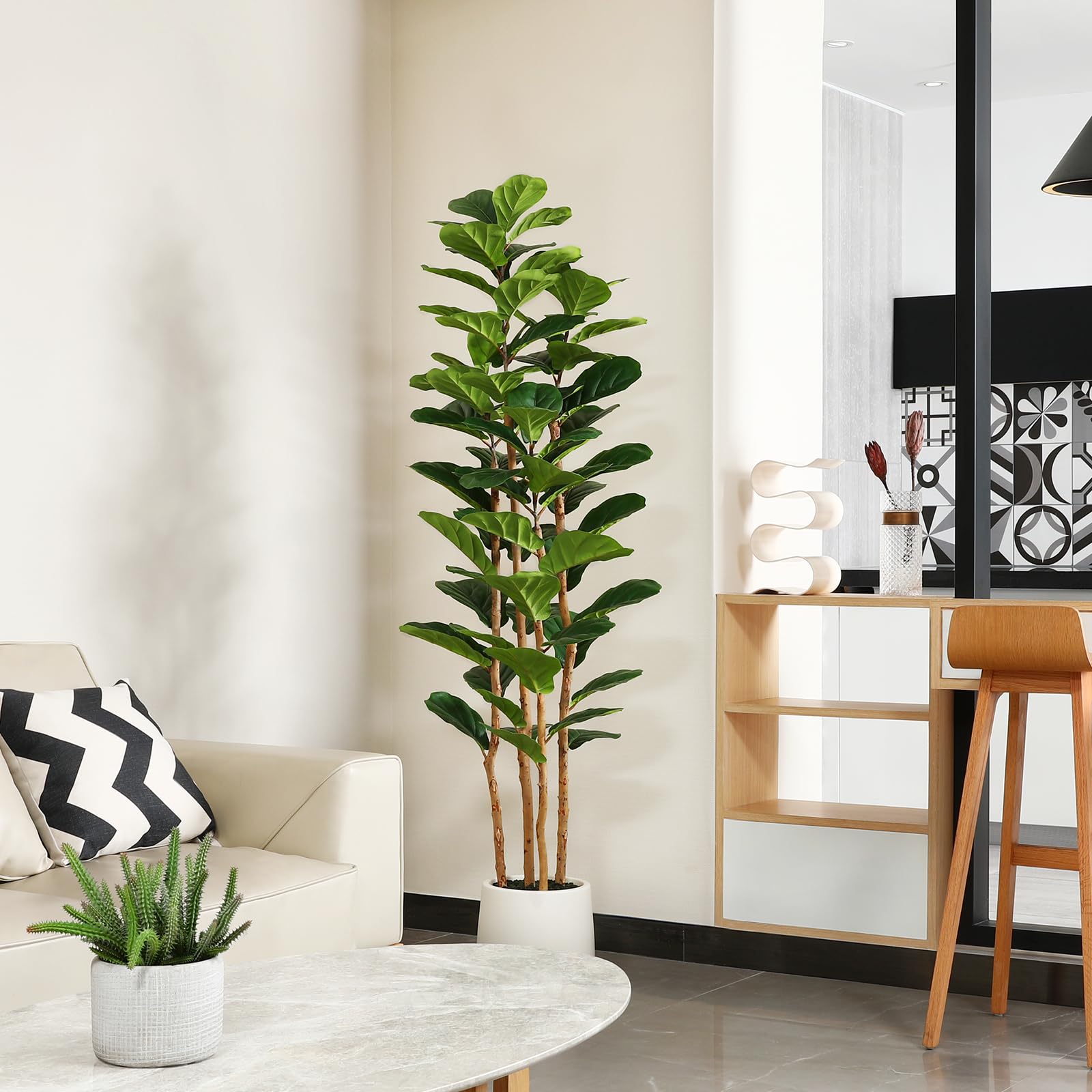 Árbol artificial de fico de ho - Fiddle Leaf Fig reseña y precio