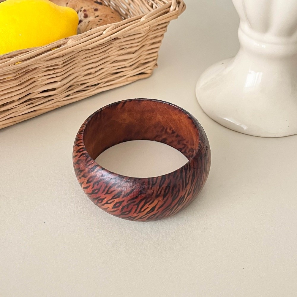 Pulsera de madera redonda con  - Snake Plant reseña y precio